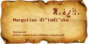 Margulies Áldáska névjegykártya
